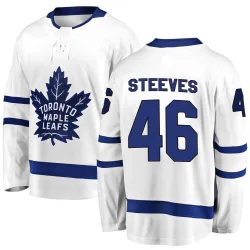 Youth Alex Steeves Toronto Maple Leafs Away Jersey - White Breakaway