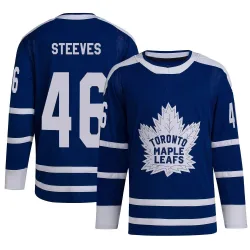 Youth Alex Steeves Toronto Maple Leafs Reverse Retro 2.0 Jersey - Royal Authentic