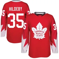 Youth Dennis Hildeby Toronto Maple Leafs Alternate Jersey - Red Authentic