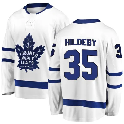 Youth Dennis Hildeby Toronto Maple Leafs Away Jersey - White Breakaway