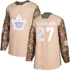 Youth Frank Mahovlich Toronto Maple Leafs Veterans Day Practice Jersey - Camo Authentic