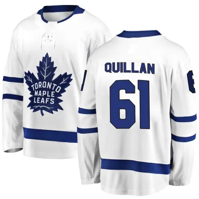 Youth Jacob Quillan Toronto Maple Leafs Away Jersey - White Breakaway