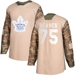 Youth Ryan Reaves Toronto Maple Leafs Veterans Day Practice Jersey - Camo Authentic