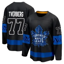 Youth Ryan Tverberg Toronto Maple Leafs Alternate Premier Jersey - Black Breakaway