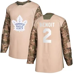 Youth Simon Benoit Toronto Maple Leafs Veterans Day Practice Jersey - Camo Authentic